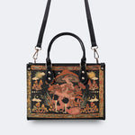 Mushroom Parasitic Skull - Leather Handbag