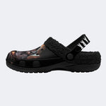 Horror Movie Vintage Print - Fur Lined Slippers
