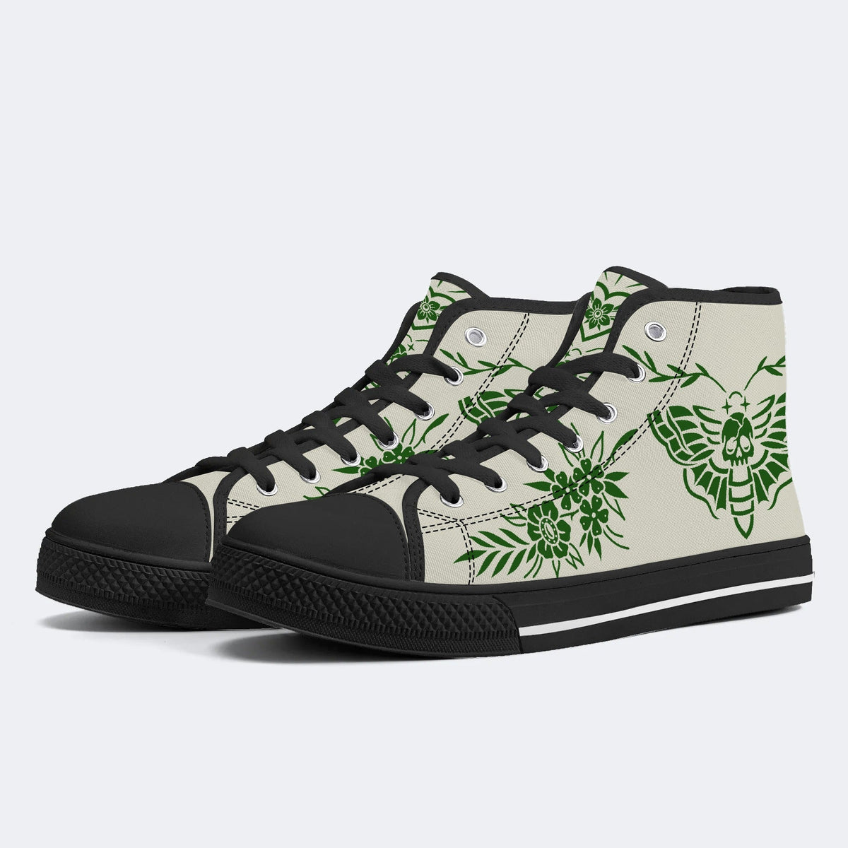 Classic Death Moth Vintage Print - High Top Canvas
