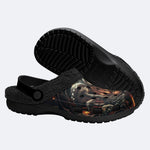 Mushroom Sacrifice Print Fleece-Lined Clogs