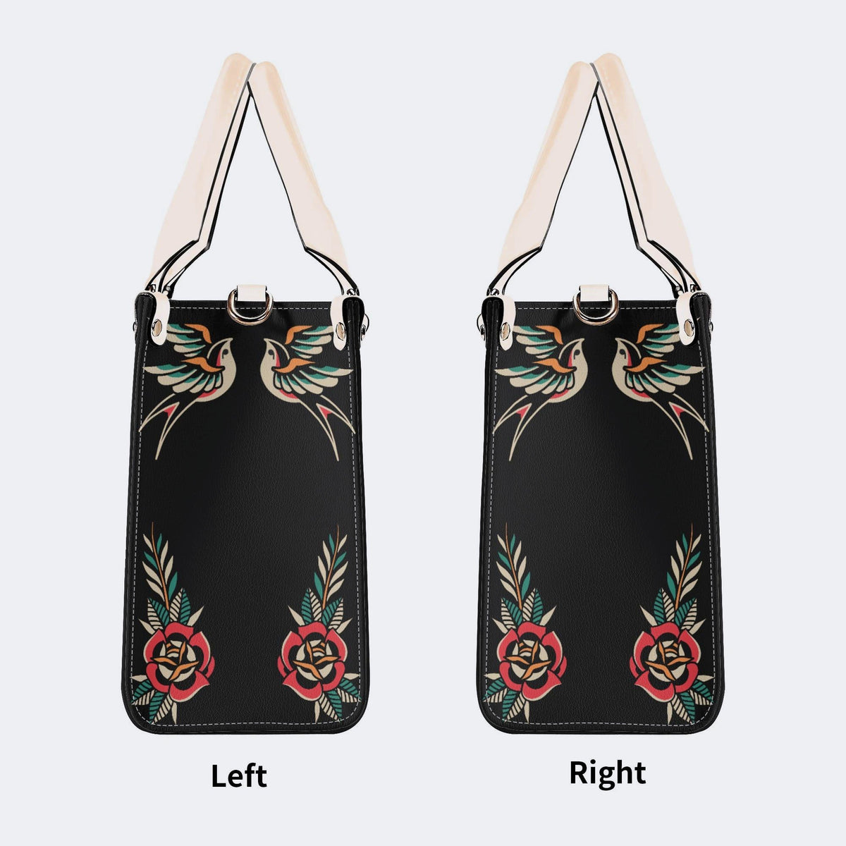 Eyes&Flower Art Print - Leather Handbag