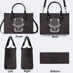 Vintage Death Moth Print - Leather Handbag