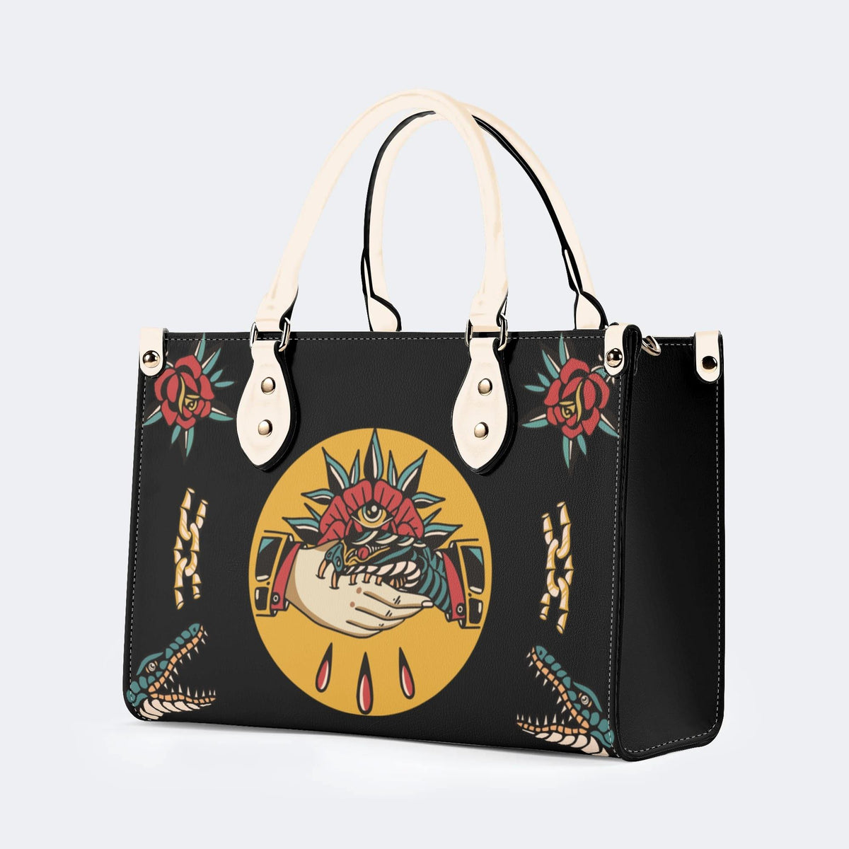 Trust No One Snake - Leather Handbag