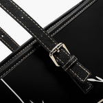 Death Moth Vintage Print - Leather Shoulder Bag