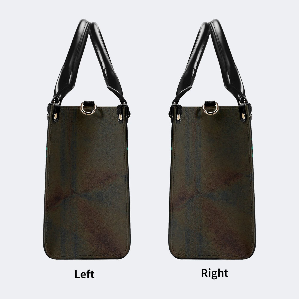 Sword And Moth Print - Leather Handbag