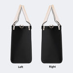 Grim Reaper Flowers Print - Leather Handbag