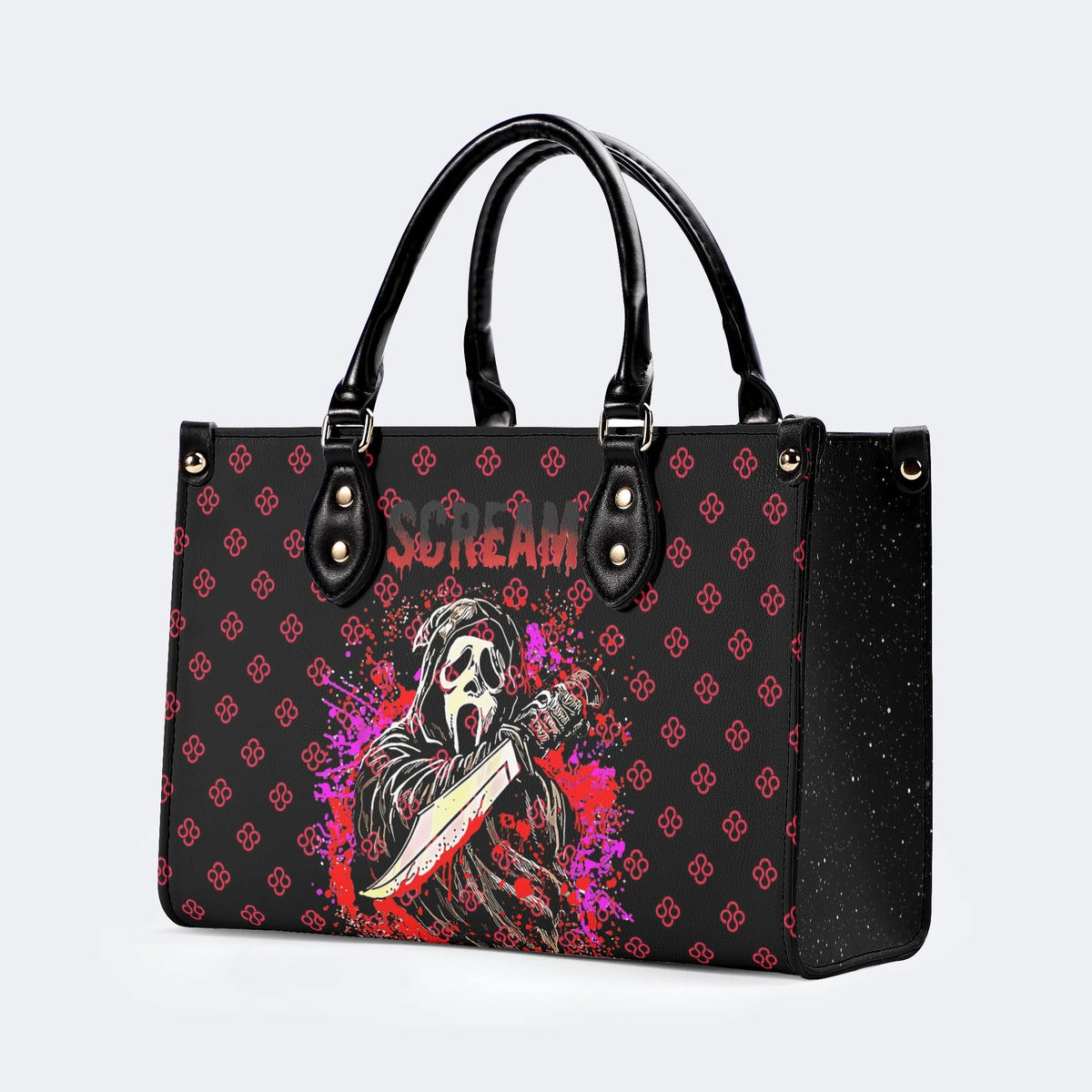 Horror Ghostface Print - Leather Handbag
