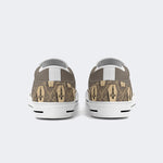 Unisex Retro Death Skull Zombie Print - Slip On Shoes