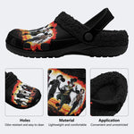 The Monsters Print - Fur Lined Slippers/Sandals