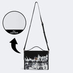 Horror Skull Print - Leather Satchel Bag