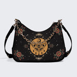 Moths Under The Moon - Leather Crossbody Bag
