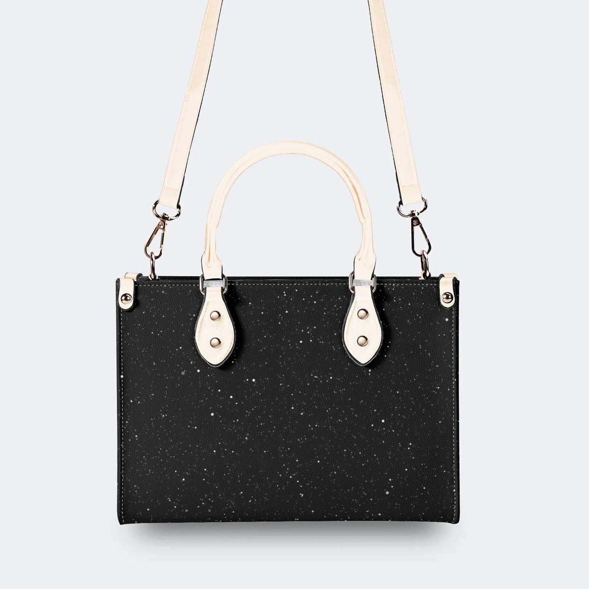 Starry Night Mushroom Moth Print - Leather Handbag