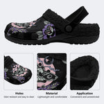 Unisex Death Moth Art Print - Fur Lined Slippers/Sandals