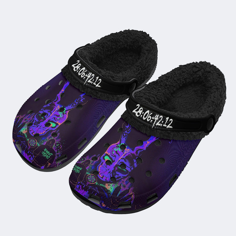 Unisex 28:06:42:12 Print - Fur Lined Slippers/Sandals