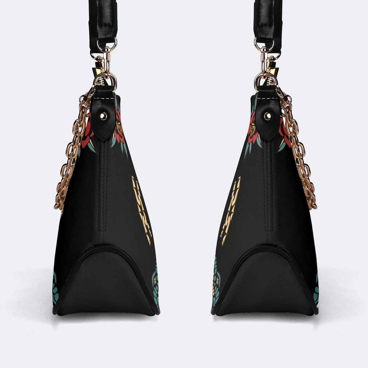 Trust No One Snake Print - Leather Crossbody Bag