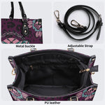 Death Moth Vintage Print - Leather Handbag