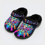 Kaleidoscope Mirror Moth Fleece-Lined Clogs