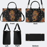 Traditional Dragon Print - Leather Handbag