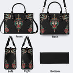 Unisex Tiger Print - Leather Handbag