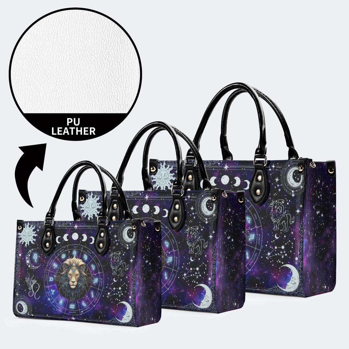 Leo Starry Sky - Leather Handbag