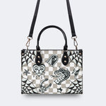 Gothic Tattoo Print - Leather Handbag