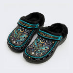 Starry Dream Jewel Moth Print Clogs