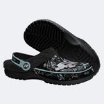 Ice Crystal Wreath Moth Print Clogs