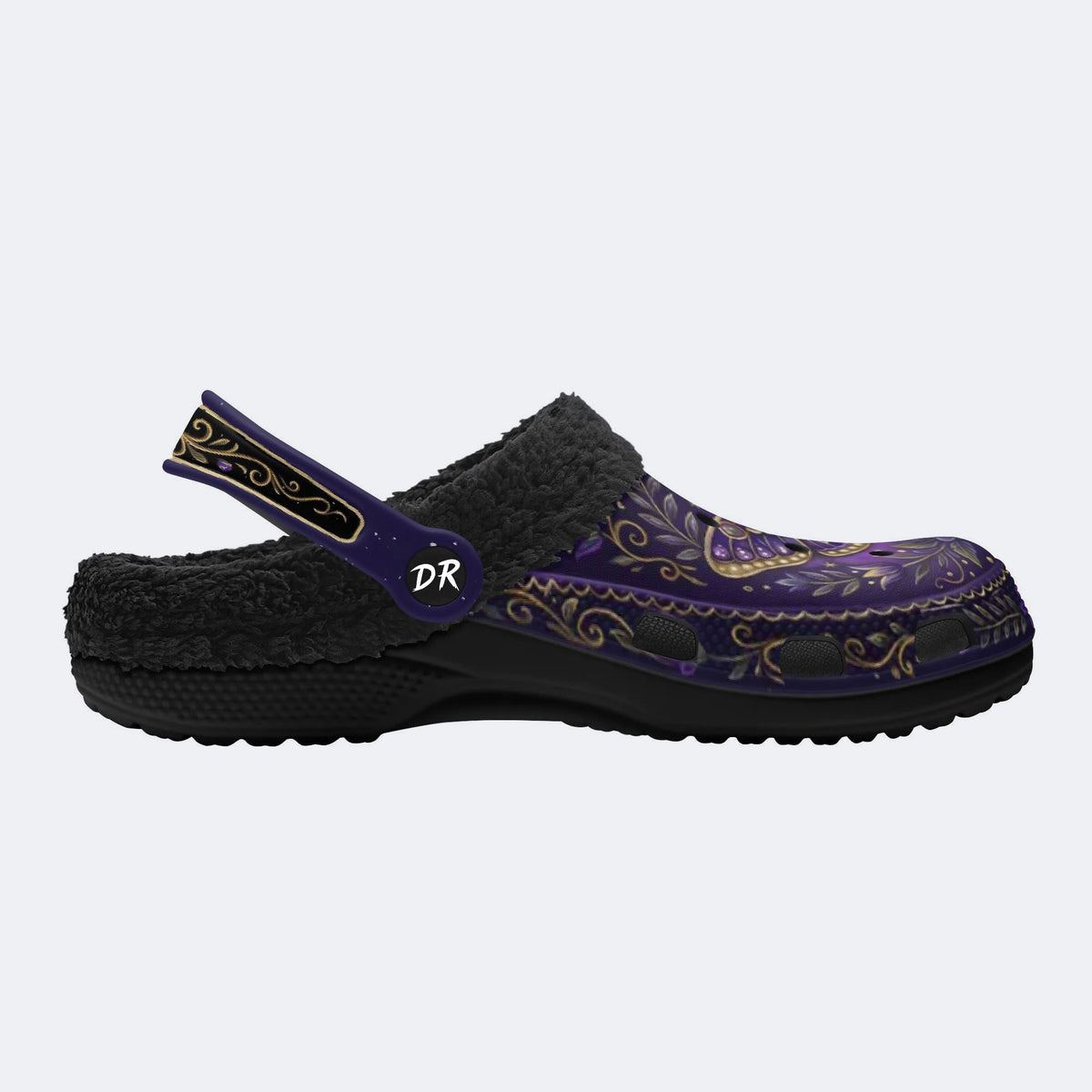 Cosmic Psychedelic Jewel Moth Print Clogs