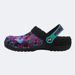Cosmic Psychedelic Moth Wreath Print Clogs