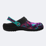 Cosmic Psychedelic Moth Wreath Print Clogs