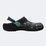 Iridescent Romantic Jewel Moth Print Clogs