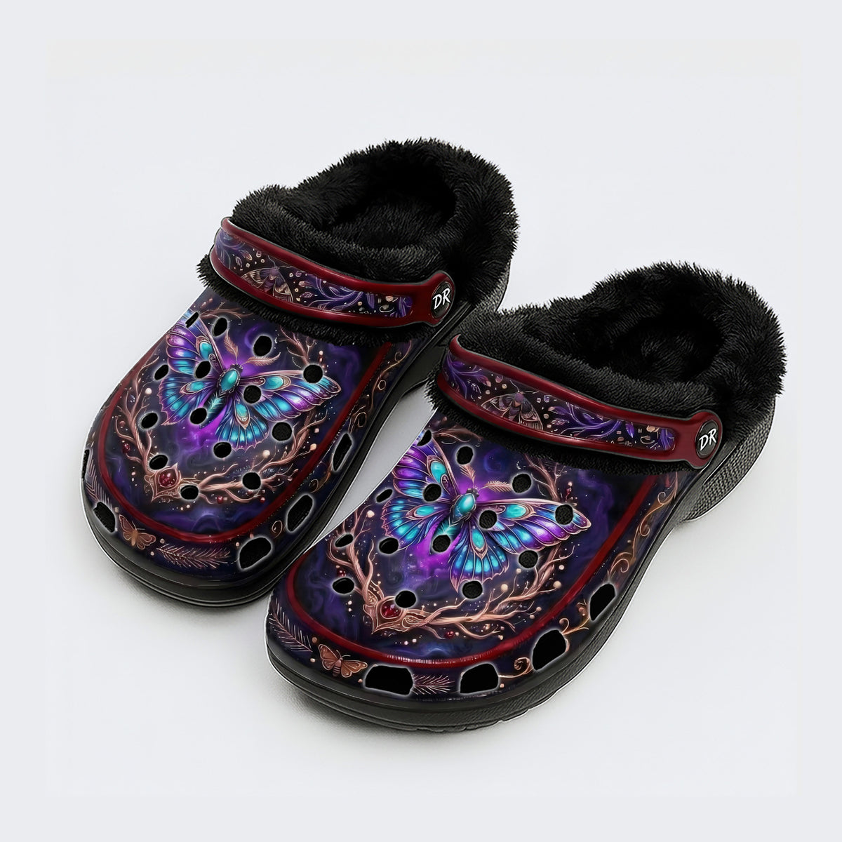 Abyssal Forest Moth Print Clogs