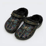 Vintage Dragonfly Print Clogs