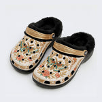 Vintage Moth Rose Print Clogs