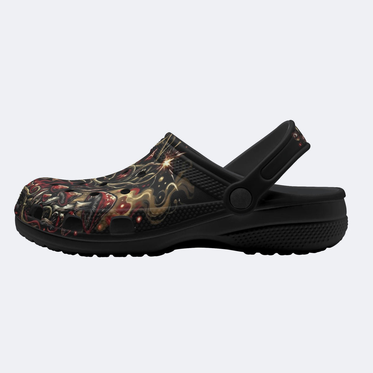 Strange Mushroom Forest Print Clogs