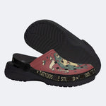 Frog Old-school Tattoo & Slogan Print Clogs