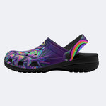 Flowing Color Psychedelic Moth Clogs