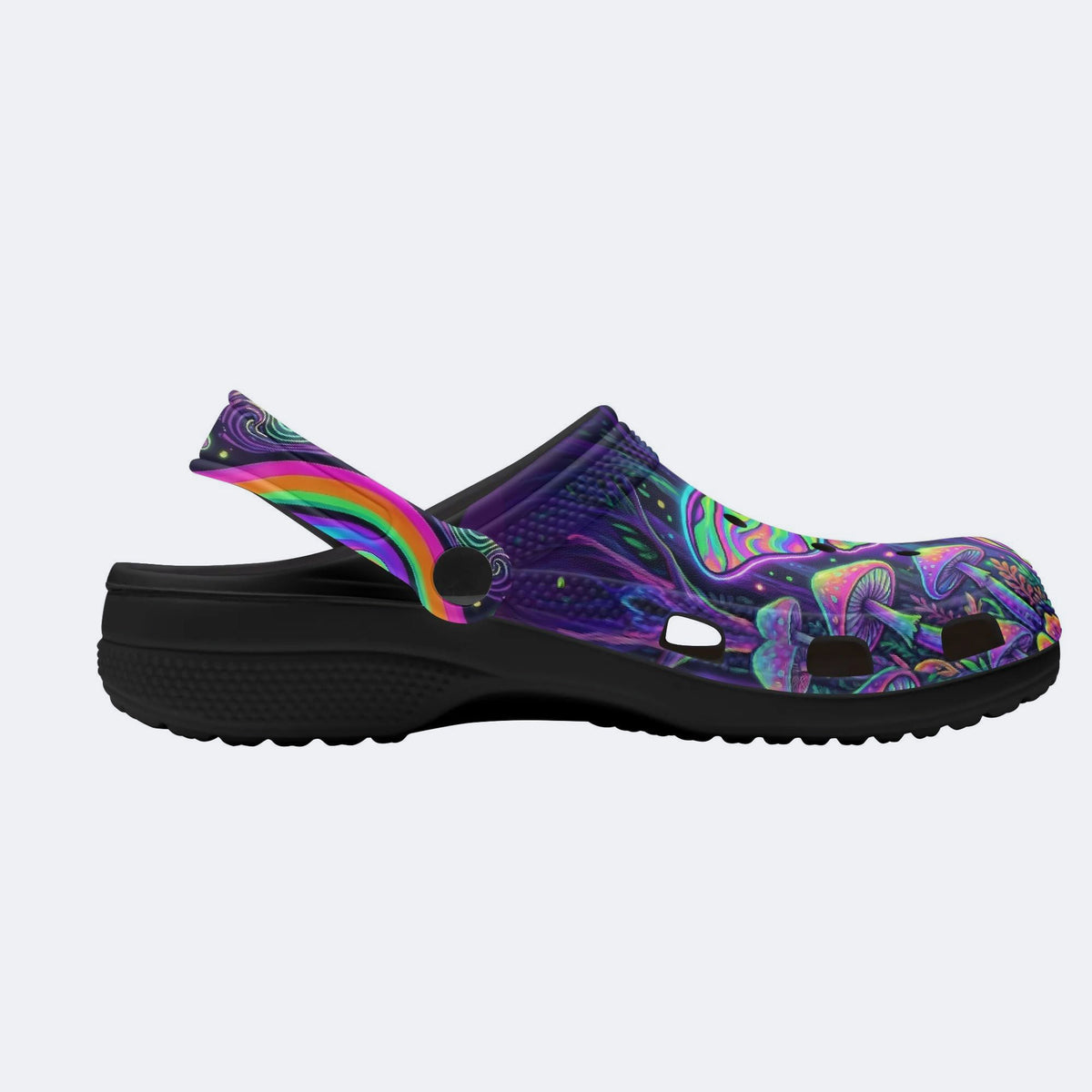 Flowing Color Psychedelic Moth Clogs