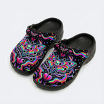 Death Moth Liquid Spectrum Love Ritual Print Clogs