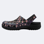 Cherry Blossom Moth Print Clogs