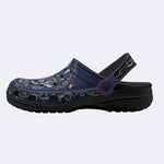 Starry Jewel Moth Print Clogs