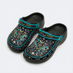 Starry Dream Jewel Moth Print Clogs