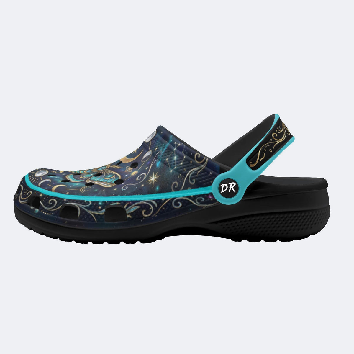 Starry Dream Jewel Moth Print Clogs