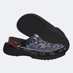 Starry Psychedelic Moth Print Clogs