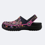 Psychedelic Mushroom & Moth Print Clogs