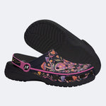 Psychedelic Mushroom & Moth Print Clogs