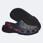Cosmic Psychedelic Death Moth Print Clogs