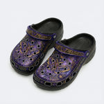 Cosmic Psychedelic Jewel Moth Print Clogs