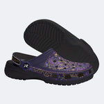 Cosmic Psychedelic Jewel Moth Print Clogs