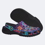 Cosmic Psychedelic Moth Wreath Print Clogs